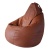Кресло-мешок BOSS Brown из натуральной кожи (размер XXXL) заказать в интернет магазине Папа Пуф с доставкой